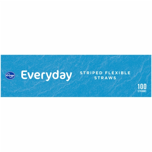 Kroger® Everyday Striped Flexible Straws Perspective: left