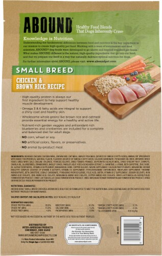 ABOUND® Adult Small Breed Dry Dog Food Chicken & Brown Rice Perspective: left