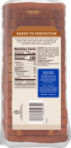 Kroger® Market & Mill™ Artisan Style 100% Whole Wheat Bakery Bread Perspective: left