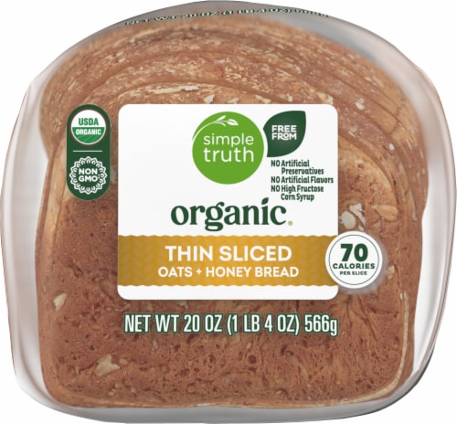 Simple Truth Organic® Oats & Honey Bread Thin Sliced Perspective: left