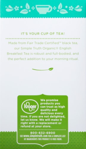 Simple Truth Organic® English Breakfast Black Tea Bags Perspective: left