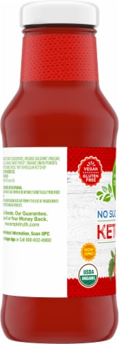 Simple Truth Organic® Gluten Free No Sugar Added Ketchup Perspective: left