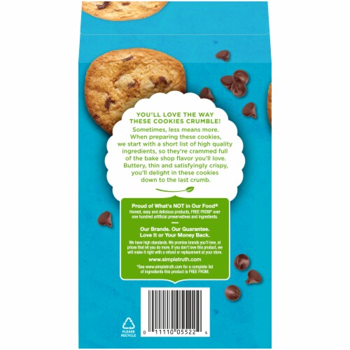 Simple Truth® Thin and Crispy Chocolate Chip Cookies Perspective: left