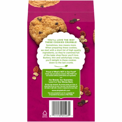 Simple Truth™ Oatmeal Raisin Thin and Crispy Cookies Perspective: left