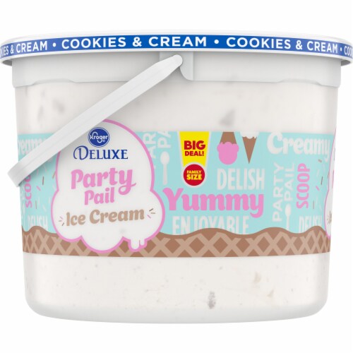 Kroger® Deluxe Cookies & Cream Flavored Ice Cream Family Size Perspective: left