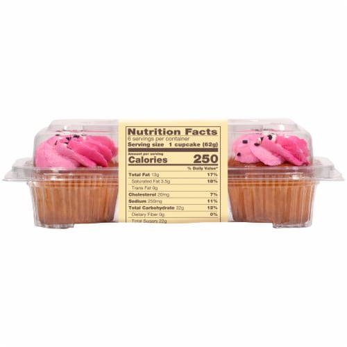 Bakery Fresh Goodness Pineapple Flavored Cupcakes Perspective: left