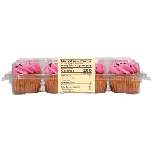 Bakery Fresh Goodness Pineapple Flavored Cupcakes Perspective: left