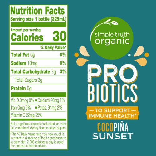 Simple Truth Organic® CocoPina Sunset Probiotic Juice Drink Perspective: left