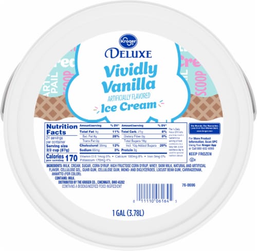 Kroger® Deluxe Party Vividly Vanilla Ice Cream BIG Deal! Perspective: left