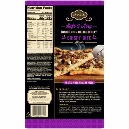 Private Selection® Eggplant & Buffalo Mozzarella Rustic Pinsa Romana Pizza Perspective: left