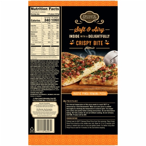 Private Selection® Goat Cheese & Crispy Bacon Rustic Pinsa Romana Crust Frozen Pizza Perspective: left