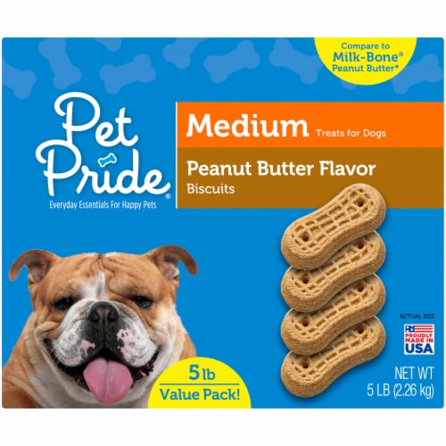 Pet Pride® Peanut Butter Flavor Medium Dog Treats Perspective: left