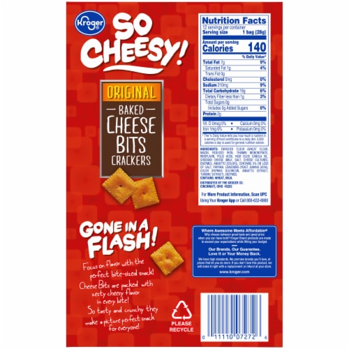 Kroger® So Cheesy! Original Baked Cheese Bits Crackers Perspective: left