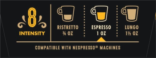 Private Selection® Coffee Pods for Nespresso® Original Machines Espresso Forte Dark Roast Perspective: left