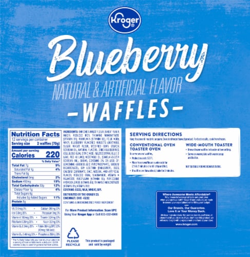 Kroger® Blueberry Waffles Perspective: left