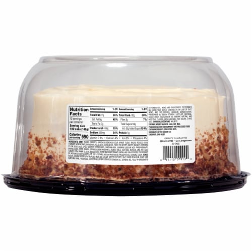 Bakery Fresh Goodness Carrot Double Layer Cake with Cream Cheese Icing Perspective: left