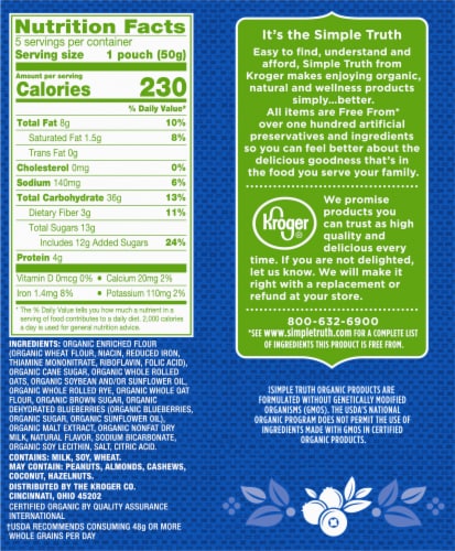 Simple Truth Organic® Blueberry Breakfast Cookies Perspective: left