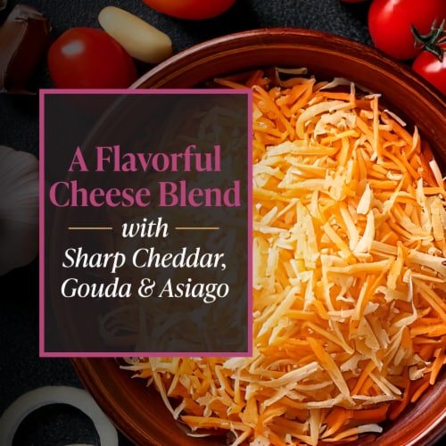 Private Selection® Chef's Blend Sharp Cheddar Gouda Asiago Thick Cut Shredded Cheese Perspective: left