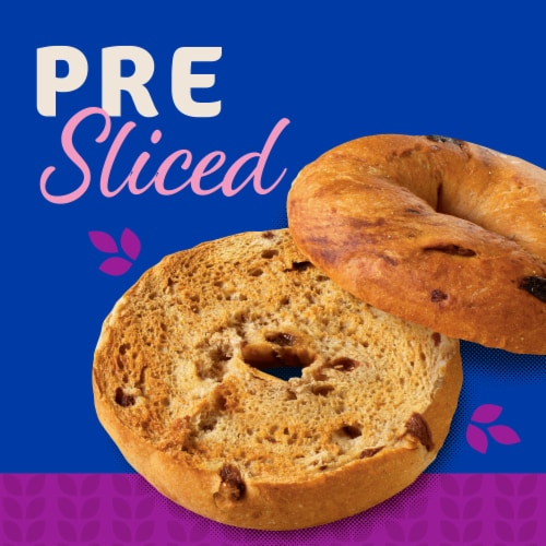 Kroger® Cinnamon Raisin Pre-Sliced Bagels Perspective: left