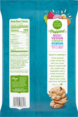 Simple Truth® Sea Salt Popped Root Veggie Crisps Chips Perspective: left