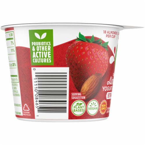 Simple Truth™ Dairy Free Strawberry Almond Milk Yogurt Cup Perspective: left