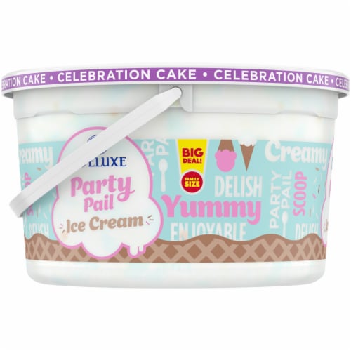 Kroger® Deluxe Celebration Cake Ice Cream Family Size Perspective: left
