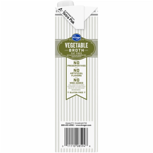 Kroger® Fat Free Vegetable Broth Perspective: left