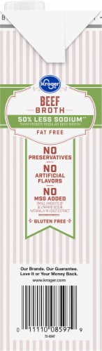 Kroger® Fat Free Reduced Sodium Beef Broth Perspective: left