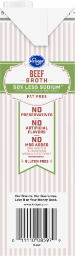 Kroger® Fat Free Reduced Sodium Beef Broth Perspective: left