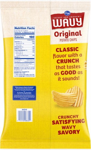 Kroger® Original Wavy Potato Chips Perspective: left