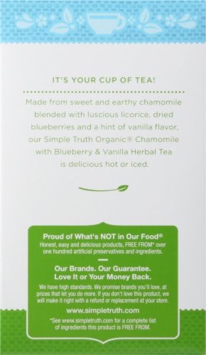 Simple Truth Organic® Chamomile Blueberry & Vanilla Herbal Tea Perspective: left