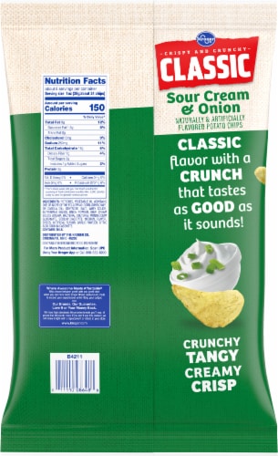 Kroger® Sour Cream & Onion Potato Chips Perspective: left