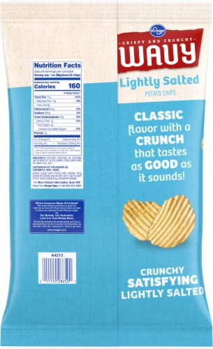 Kroger® Lightly Salted Wavy Potato Chips Perspective: left
