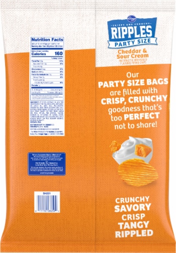 Kroger® Cheddar & Sour Cream Ripples Potato Chips Party Size Perspective: left