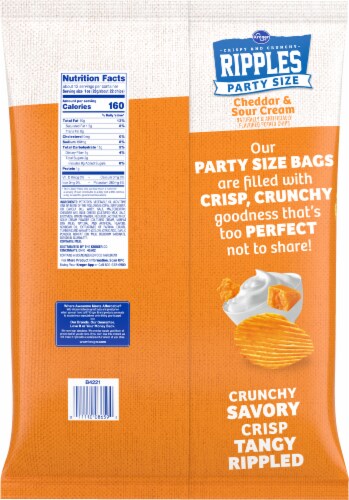 Kroger® Cheddar & Sour Cream Ripples Potato Chips Party Size Perspective: left