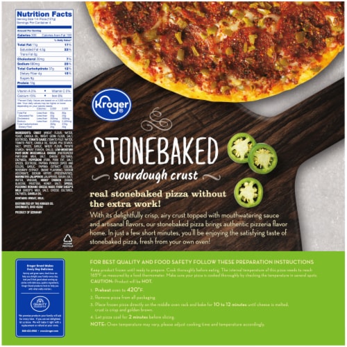Kroger® Stonebaked Sourdough Crust Hot Honey Pepperoni Pizza with Jalapenos Perspective: left