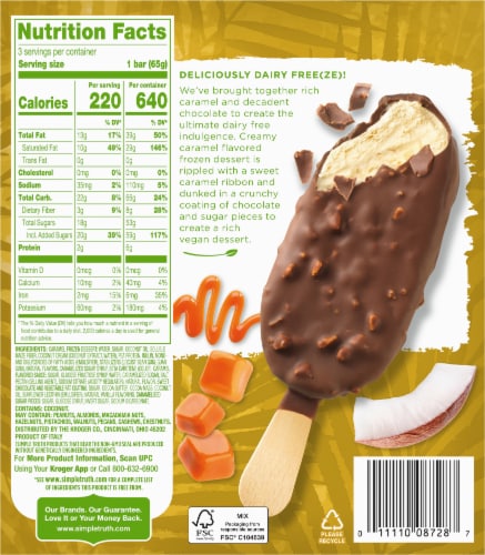 Simple Truth™ Dairy Free Sweet Caramel Frozen Dessert Bars Perspective: left