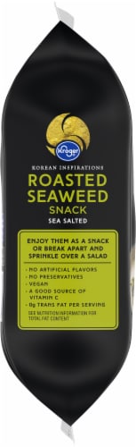 Kroger® Korean Inspirations Sea Salted Roasted Seaweed Snack Perspective: left