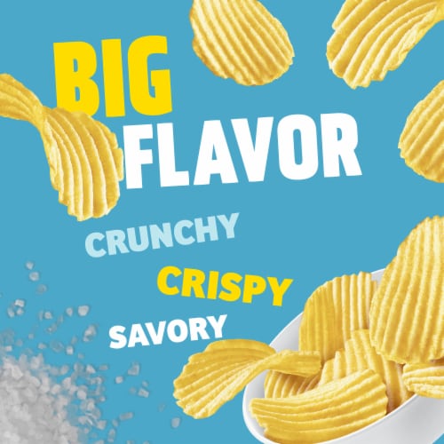 Kroger® Lightly Salted Wavy Potato Chips Perspective: left