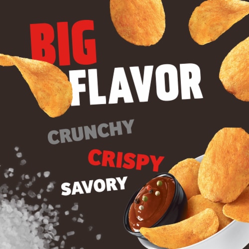 Kroger® Sweet & Mesquite BBQ Potato Chips Party Size Perspective: left