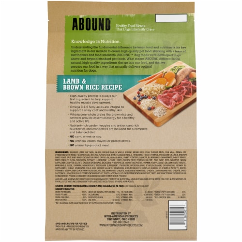 Abound™ Lamb & Brown Rice Recipe Adult Dog & Puppy Dry Dog Food Perspective: left