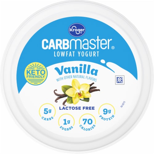 Kroger® CARBmaster® Vanilla Lactose Free Lowfat Yogurt Tub BIG DEAL! Perspective: left