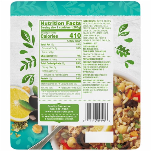Simple Truth™ Plant Based Mediterranean Bowl Perspective: left