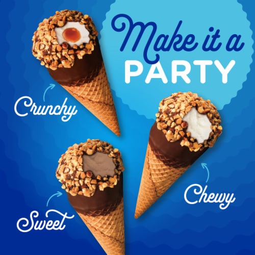 Kroger® Variety Pack Vanilla, Chocolate, Vanilla Caramel Sundae Cones Perspective: left