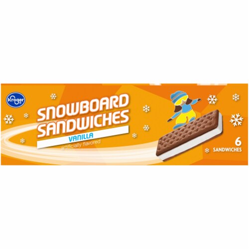 Kroger® Vanilla Ice Cream Snowboard Sandwiches Perspective: left
