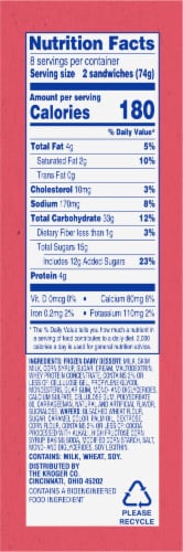 Kroger® Vanilla Mini Frozen Dairy Dessert Sandwiches Perspective: left