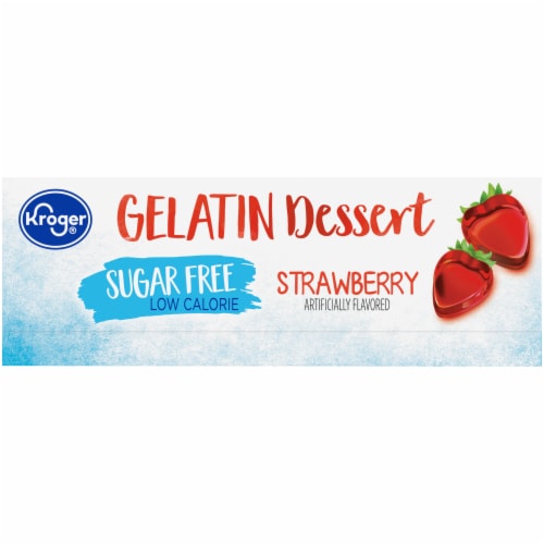 Kroger® Sugar Free Strawberry Gelatin Dessert Mix Perspective: left