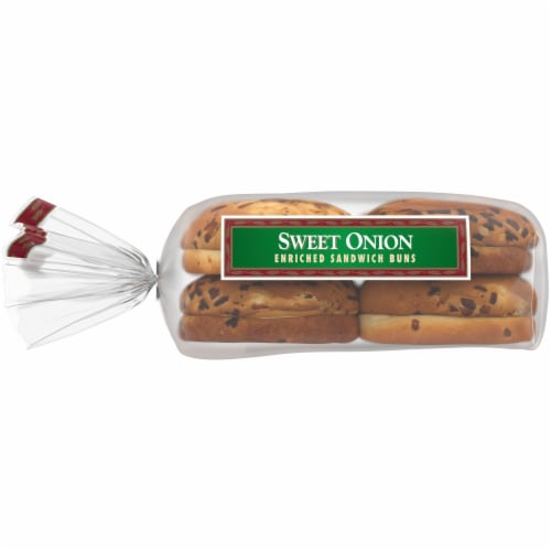 Western Hearth Extra Large Sweet Onion Sandwich Buns Perspective: left