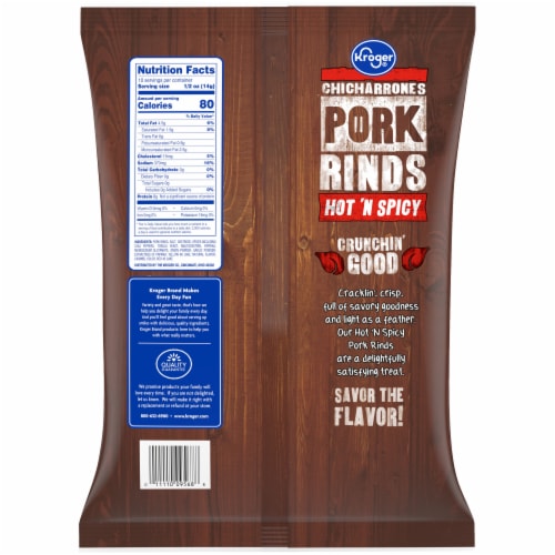 Kroger® Chicharrones Hot & Spicy Pork Rinds Perspective: left