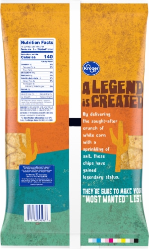 Kroger® White Corn Restaurant Style Tortilla Chips Perspective: left